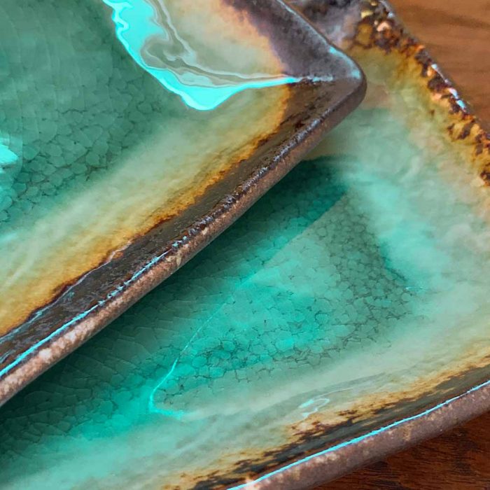 sea blue sushi plate