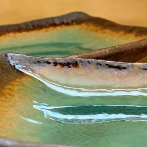 sea blue sushi plate