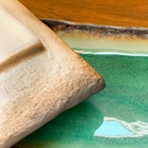 sea blue sushi plate