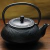 "Nail Head" Cast Iron Teapot - Black