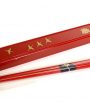 Chopsticks w/ case - longevity & red