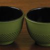 Nail Head Cast Iron Tea Cup, Green