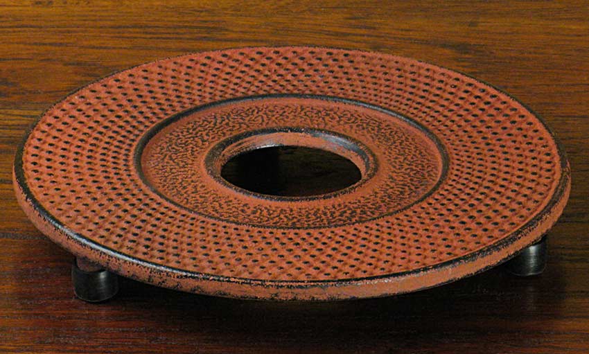 Cast Iron Trivet - Red - Japanese Dinnerware, Japanese Tableware