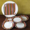 Bright Stripe Plate Set