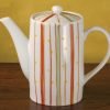 Retro Tea Pot - Red Stripe