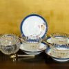 Fine Porcelain & Glass Dessert Set