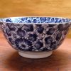 blue and white noodle bowl