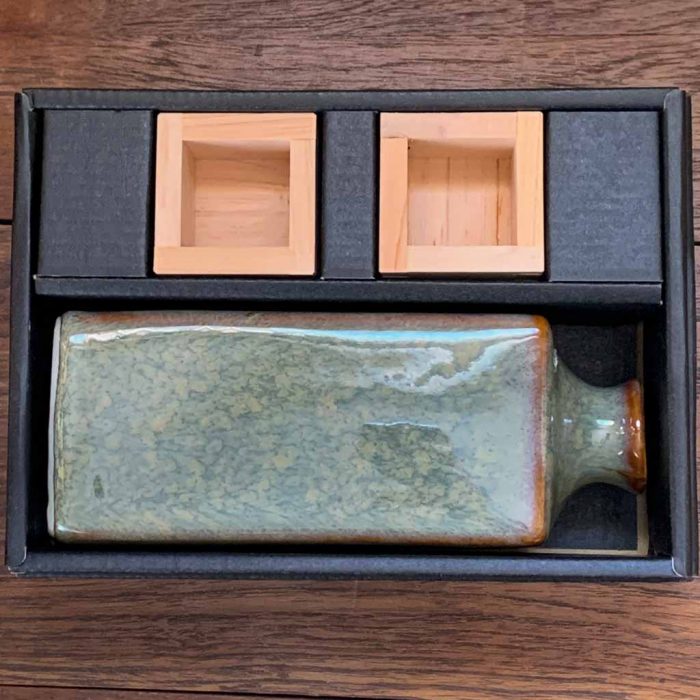 Sake Set with wooden cups