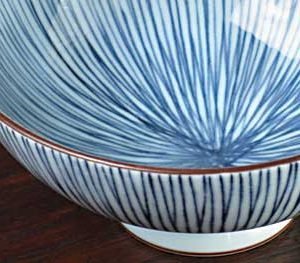 Bamboo Forest Blue and White Rice Bowl