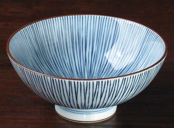 Bamboo Forest Blue and White Rice Bowl